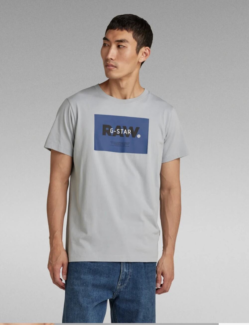 G Star Raw Mens RAW HD T Shirt Size Small Compact Jersey Tee Correct Grey Flawed